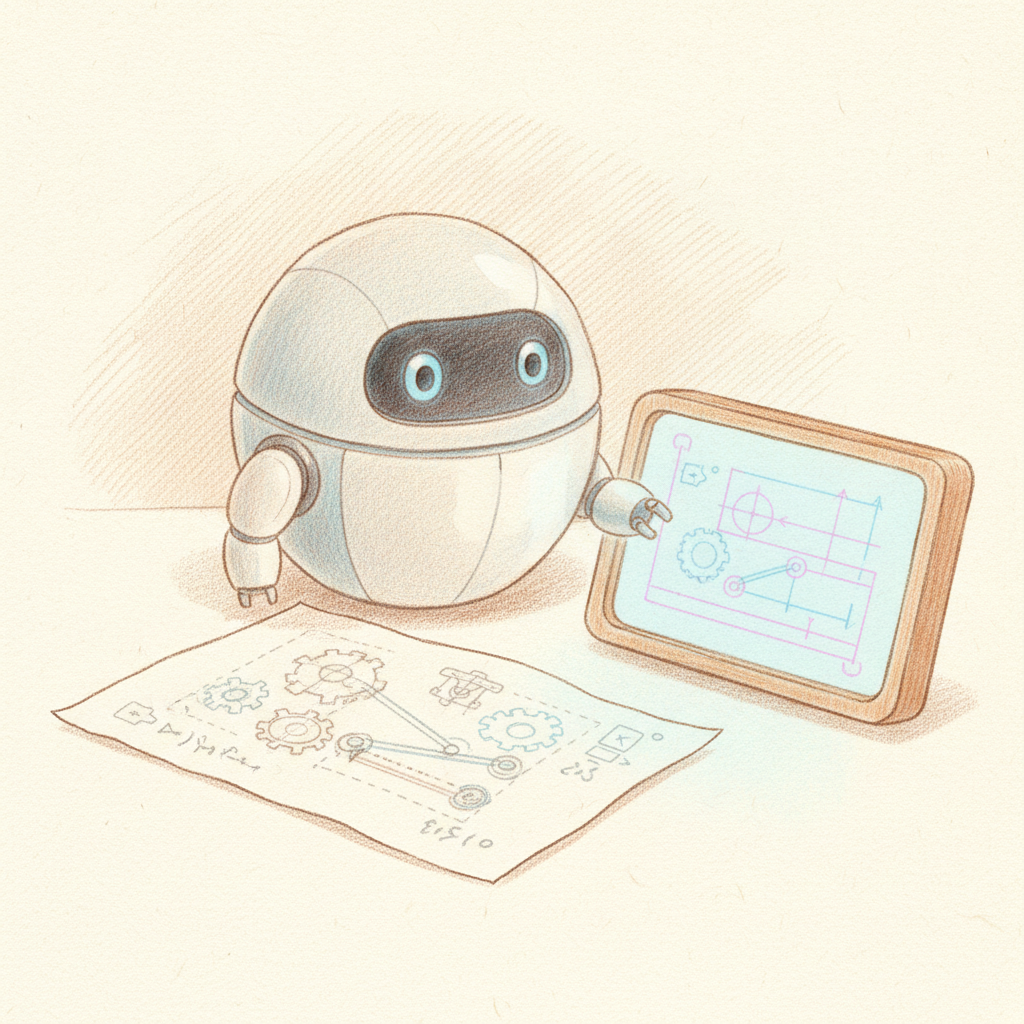 手描きのスケッチが、きれいな図になる